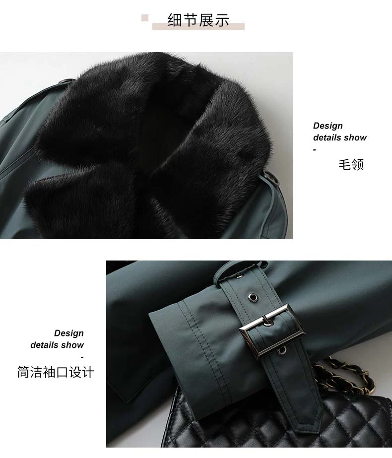 Lautaro Winter Long Warm Thick Park with Faux Fur Inside Belt Pockets Double Breasted Luxury Fur Lined Trench Coat for Women