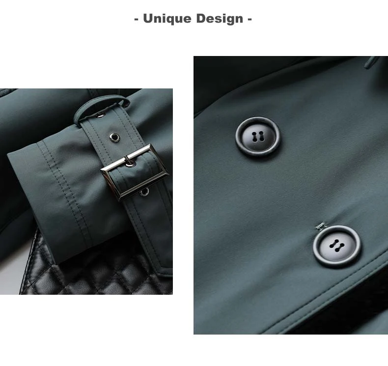 Lautaro Winter Long Warm Thick Park with Faux Fur Inside Belt Pockets Double Breasted Luxury Fur Lined Trench Coat for Women