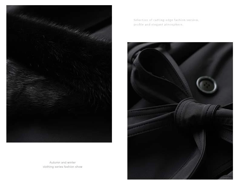 Lautaro Winter Long Warm Thick Park with Faux Fur Inside Belt Pockets Double Breasted Luxury Fur Lined Trench Coat for Women
