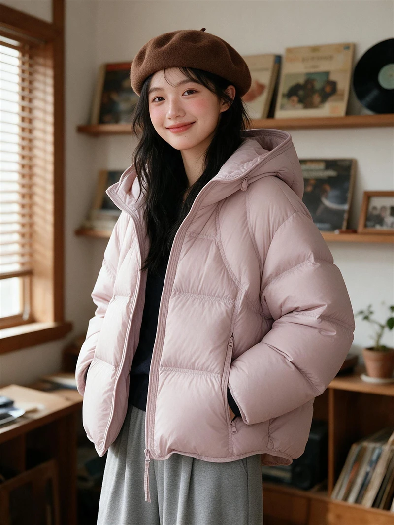 ZAROY Women Winter Jacket Thicken Warm Hooded Cotton Parkas Korea Solid Versatile Casual Short Coat Snow Outerwear куртка зимняя
