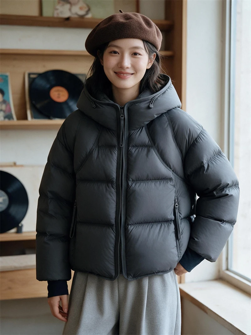 ZAROY Women Winter Jacket Thicken Warm Hooded Cotton Parkas Korea Solid Versatile Casual Short Coat Snow Outerwear куртка зимняя