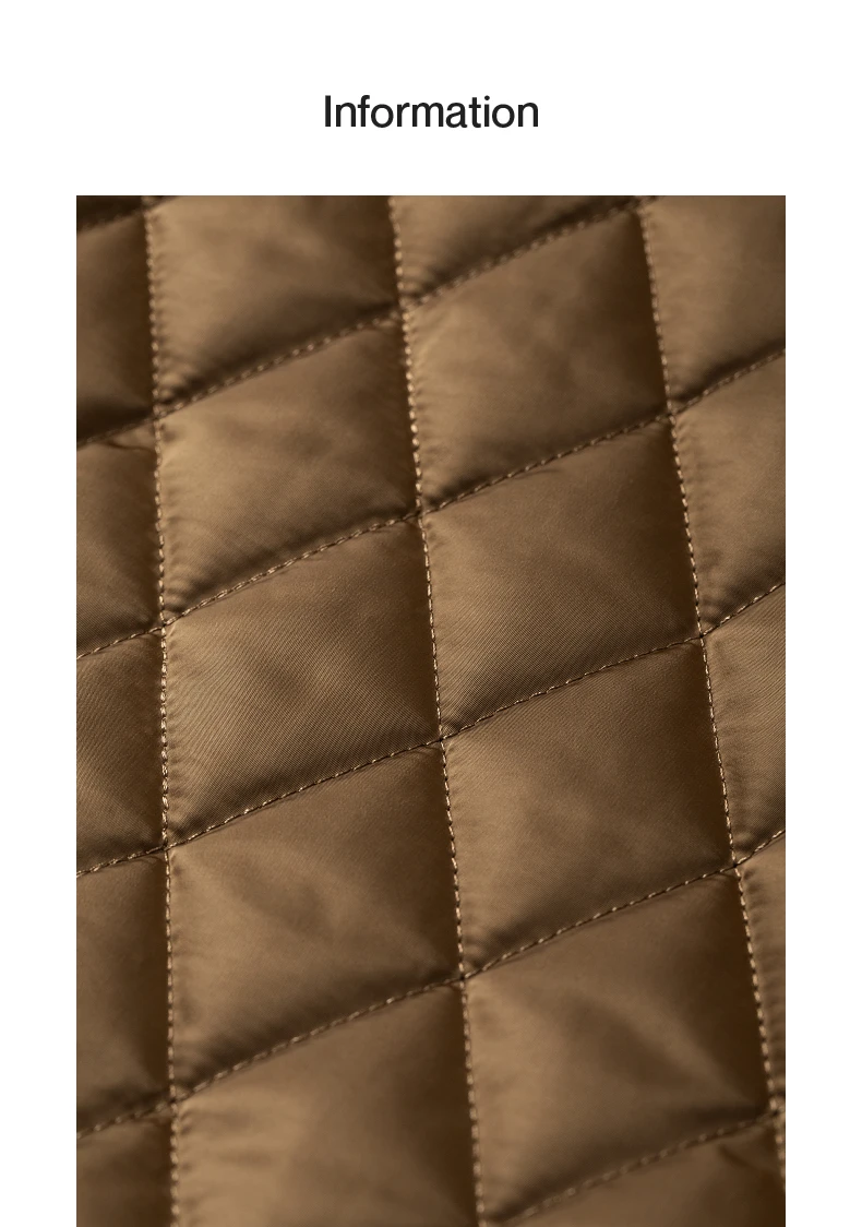 TOYOUTH Women Cotton Jacket 2025 Winter New Luxury Retro Diamond Grid Workwear Large Pocket Mid Length Jacket Brown