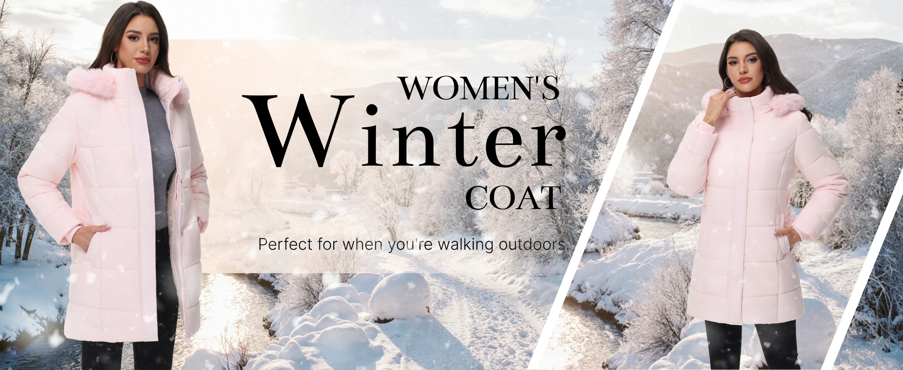 TACVASEN Womens Sherpa Lined Winter Parka Water-Resistant Windproof Mid-Length Quilted Puffer Coat with Detachable Faux Fur Hood