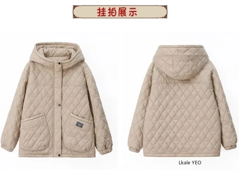 New 2025 Middle-aged Mother Loose Casual Women's Winter Parka Coat Comfortable Long Sleeve High-end Ladies Down Cotton Jacket