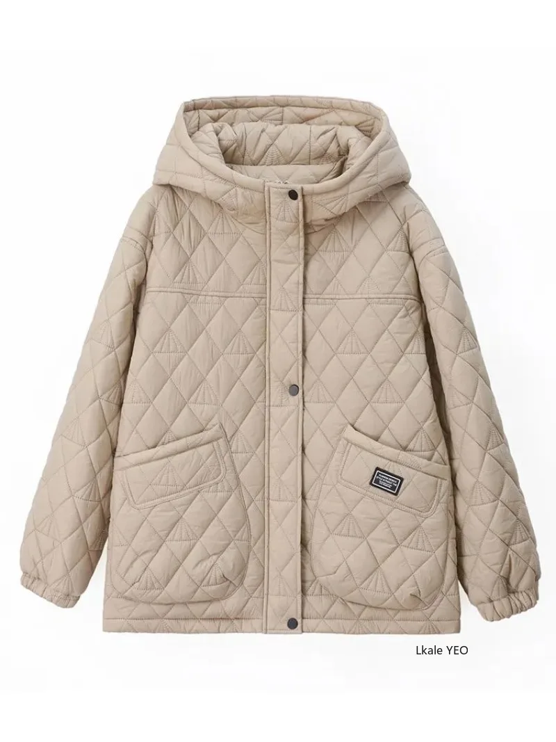 New 2025 Middle-aged Mother Loose Casual Women's Winter Parka Coat Comfortable Long Sleeve High-end Ladies Down Cotton Jacket