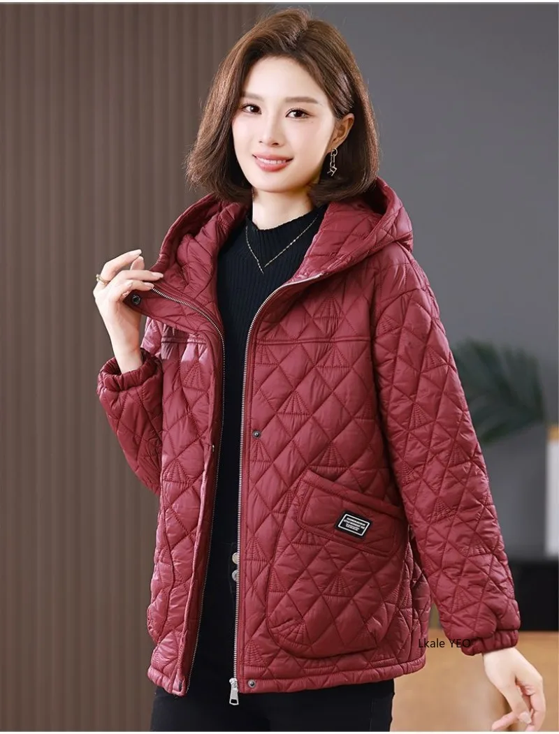New 2025 Middle-aged Mother Loose Casual Women's Winter Parka Coat Comfortable Long Sleeve High-end Ladies Down Cotton Jacket