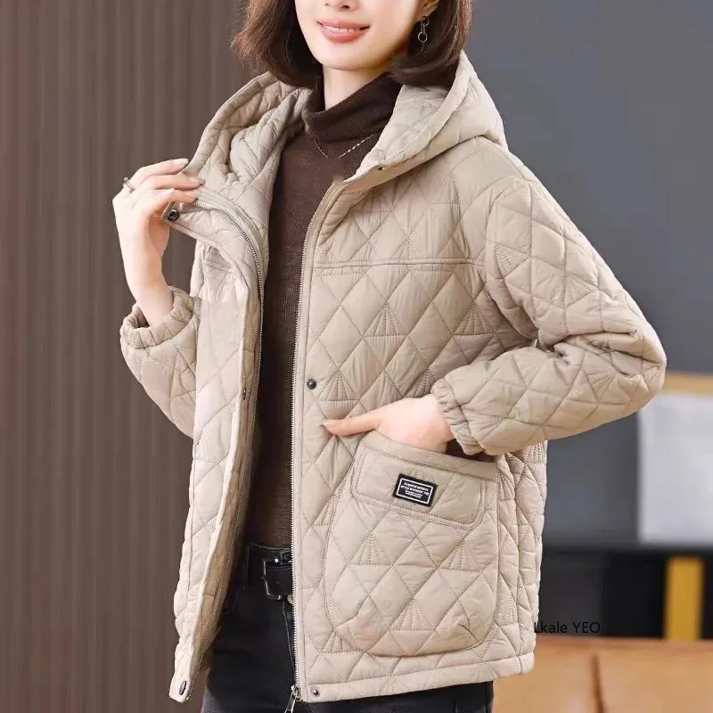 New 2025 Middle-aged Mother Loose Casual Women's Winter Parka Coat Comfortable Long Sleeve High-end Ladies Down Cotton Jacket