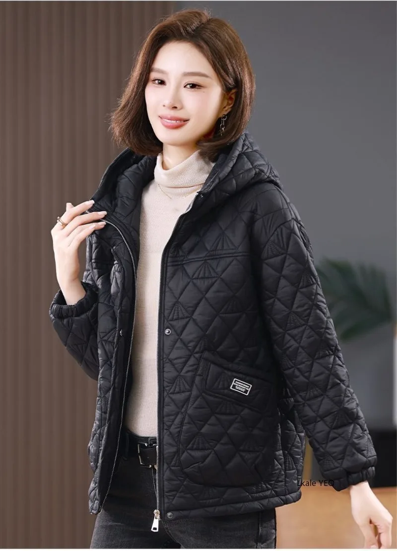 New 2025 Middle-aged Mother Loose Casual Women's Winter Parka Coat Comfortable Long Sleeve High-end Ladies Down Cotton Jacket
