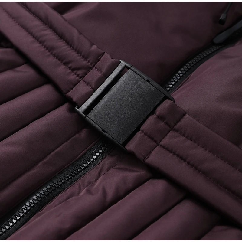 Ski Parkas Coat Jacket Women Zipper Belts Thicken 2025 Winter Skiing Cotton Lapel Snow Female Skiwear Outdoor Street Outwear Top
