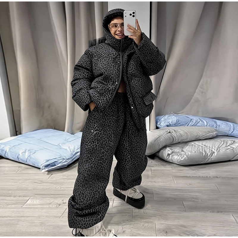 Fashion Stripe Warm Women's Padded Jacket Hooded Stand Neck Zip-up Puffy Winter Coats Lady New Fashion Daily Casual Outwear 2026