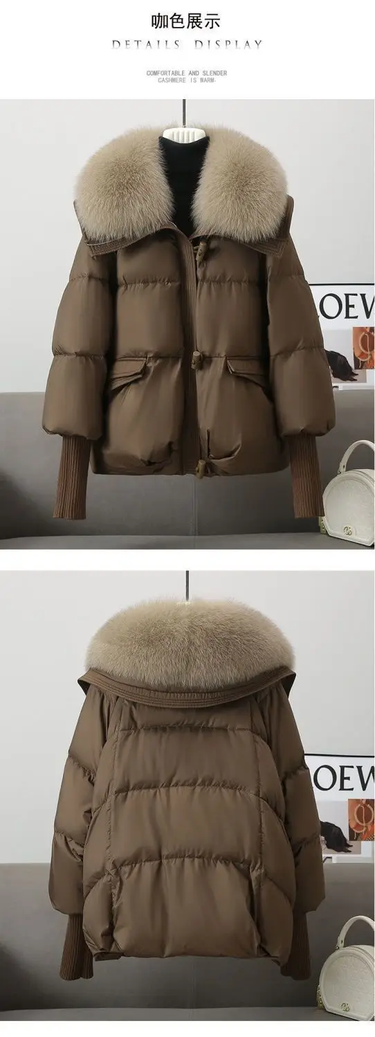 Women Winter Down Cotton Jacket 2025 New Women Warm Thick Cotton Coat Larger Fur Collar Cotton Padded Jacket Women Parka Coat