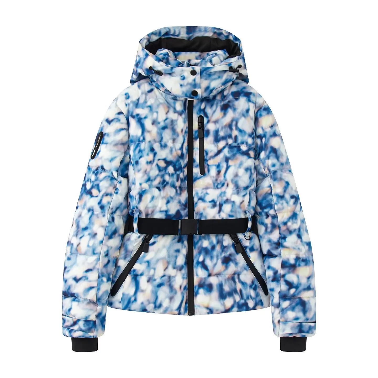2027 Women Winter Hooded Down Jackets With Belt Lady Warm Thick Long Sleeve Stand Collar Parkas Padded Coats Sports Ski Outdoor