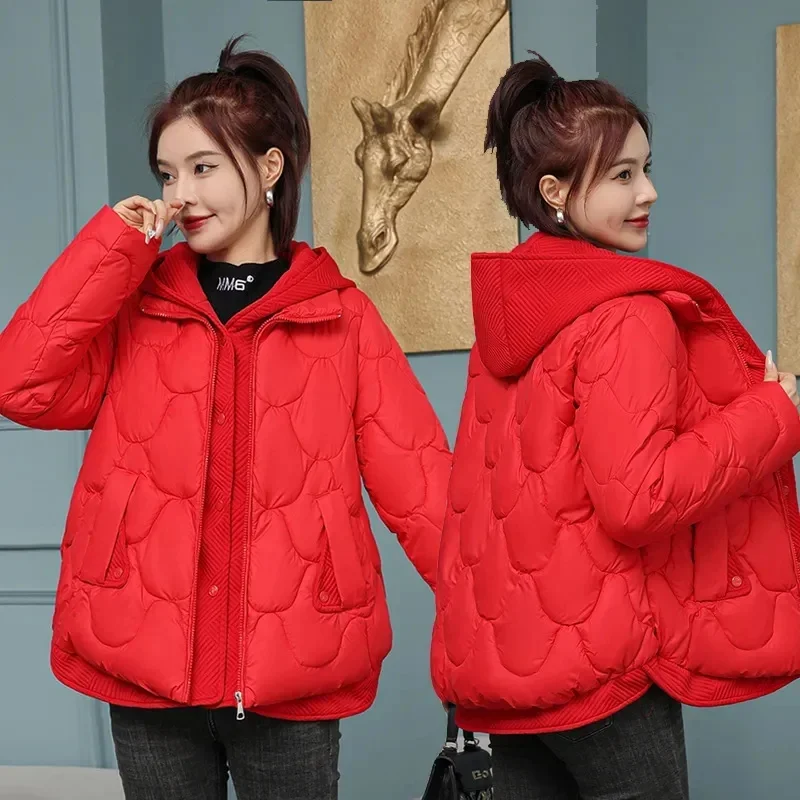 Winter Women Jacket Parkas Coat 2024 New Thick Warm Padded Coat Female Winter Outwear Loose Jacket Parkas Snow Wear Outwear