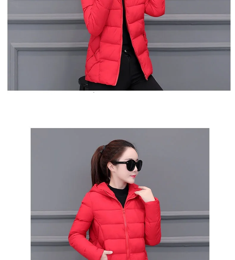 2026 Winter New Women Light Down Cotton Hooded Jacket Warm Loose Short Outerwear Casual Female Bread Clothing Cotton Basic Coats