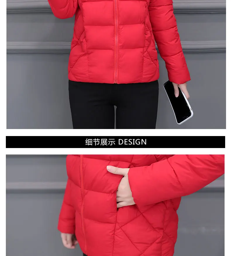 2026 Winter New Women Light Down Cotton Hooded Jacket Warm Loose Short Outerwear Casual Female Bread Clothing Cotton Basic Coats