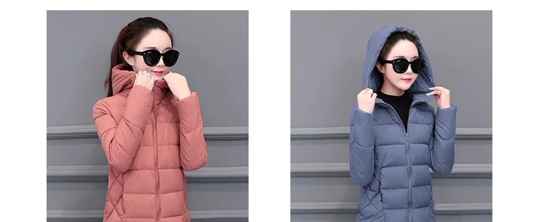 2026 Winter New Women Light Down Cotton Hooded Jacket Warm Loose Short Outerwear Casual Female Bread Clothing Cotton Basic Coats