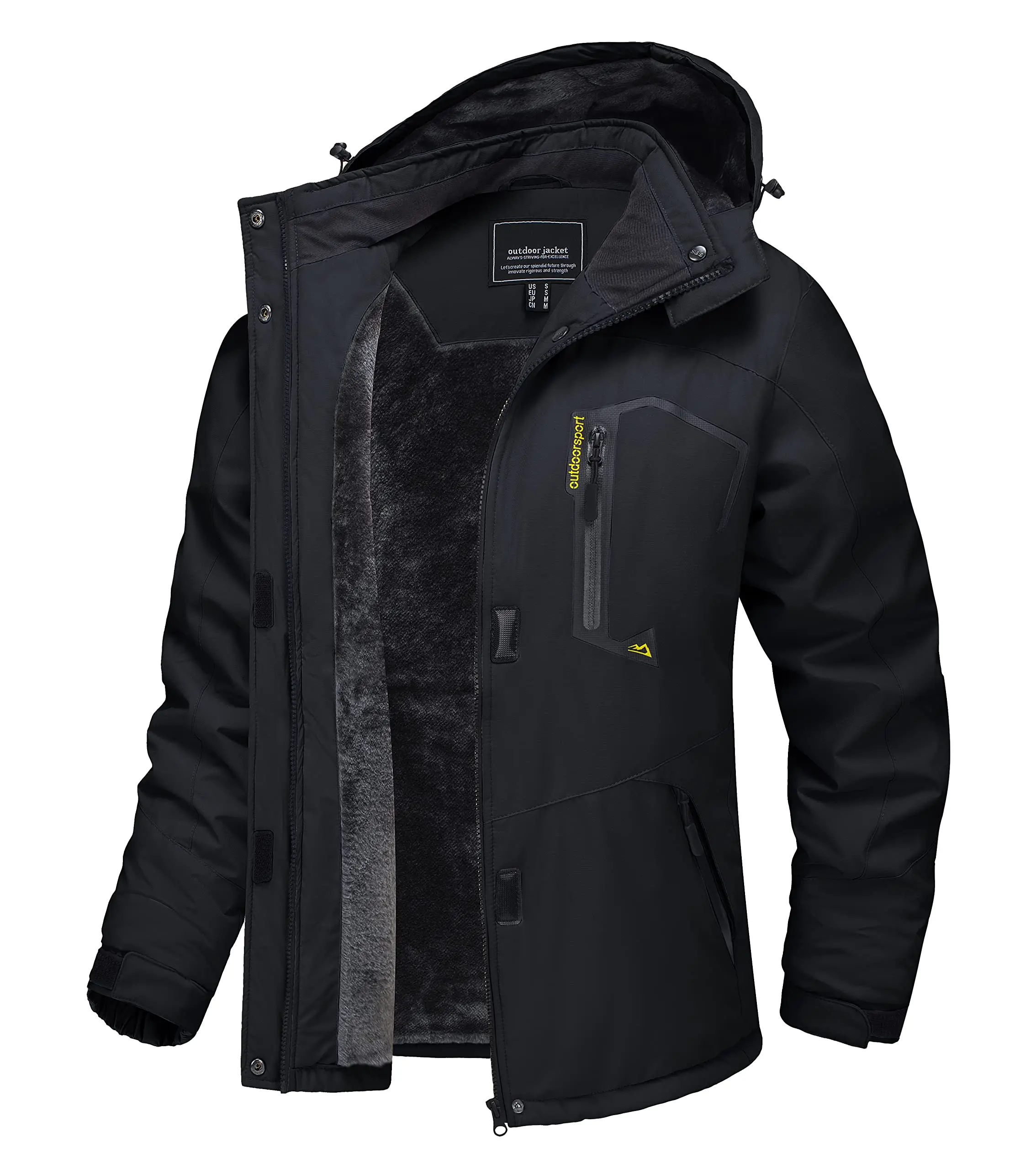 TACVASEN Women Winter Waterproof Ski Parka Jacket Thermal Fleece Windproof Casual Work Jacket Padded Snow Down Coat With Pockets