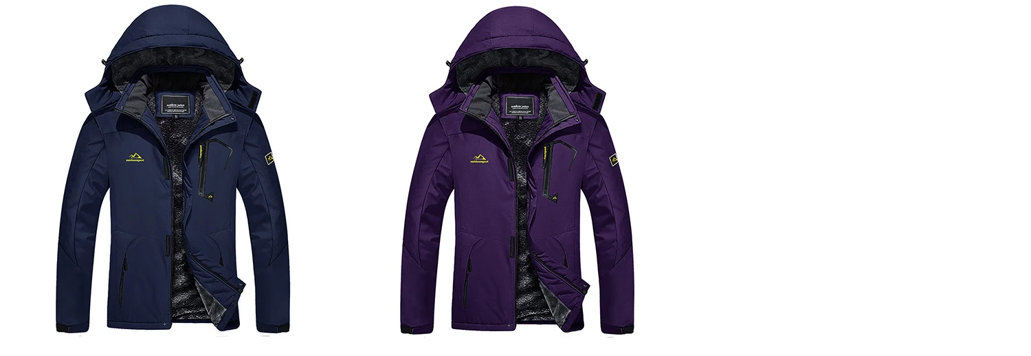 TACVASEN Women Winter Waterproof Ski Parka Jacket Thermal Fleece Windproof Casual Work Jacket Padded Snow Down Coat With Pockets