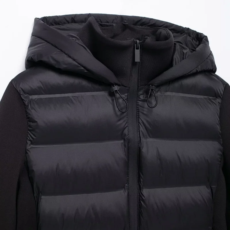 Women's Fall/Winter 2024 New Zipper Simple Panelled Sleeves Hooded Cotton Jacket Casual fashion jacket