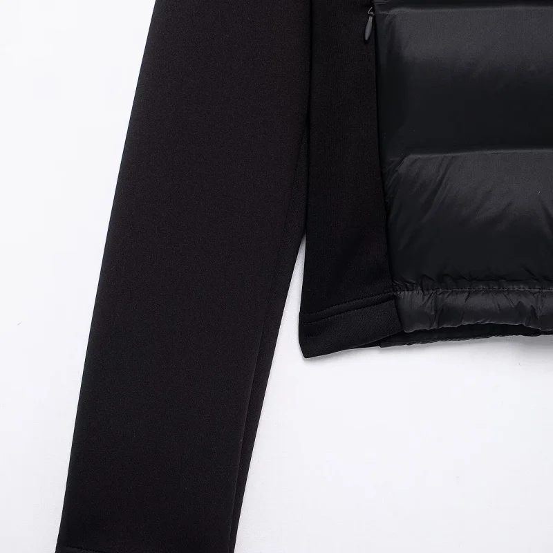 Women's Fall/Winter 2024 New Zipper Simple Panelled Sleeves Hooded Cotton Jacket Casual fashion jacket