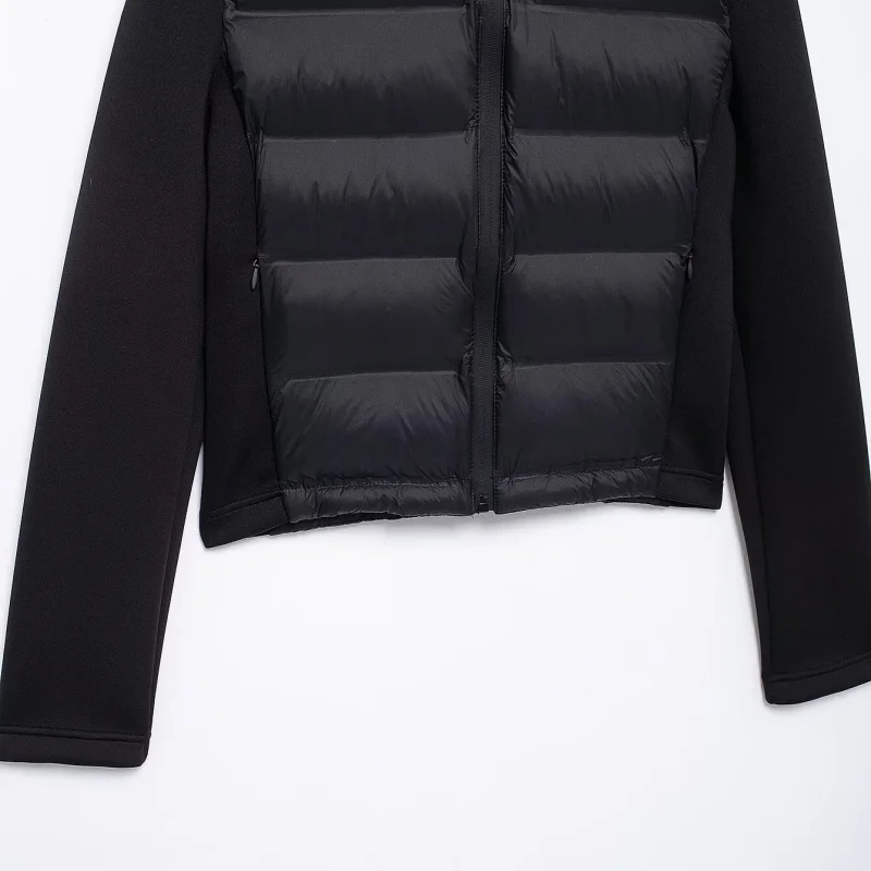Women's Fall/Winter 2024 New Zipper Simple Panelled Sleeves Hooded Cotton Jacket Casual fashion jacket