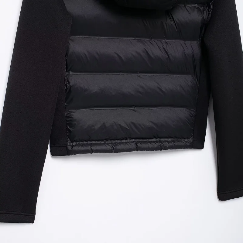 Women's Fall/Winter 2024 New Zipper Simple Panelled Sleeves Hooded Cotton Jacket Casual fashion jacket