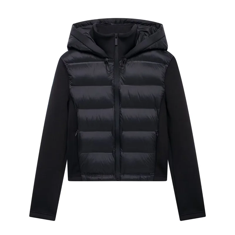 Women's Fall/Winter 2024 New Zipper Simple Panelled Sleeves Hooded Cotton Jacket Casual fashion jacket