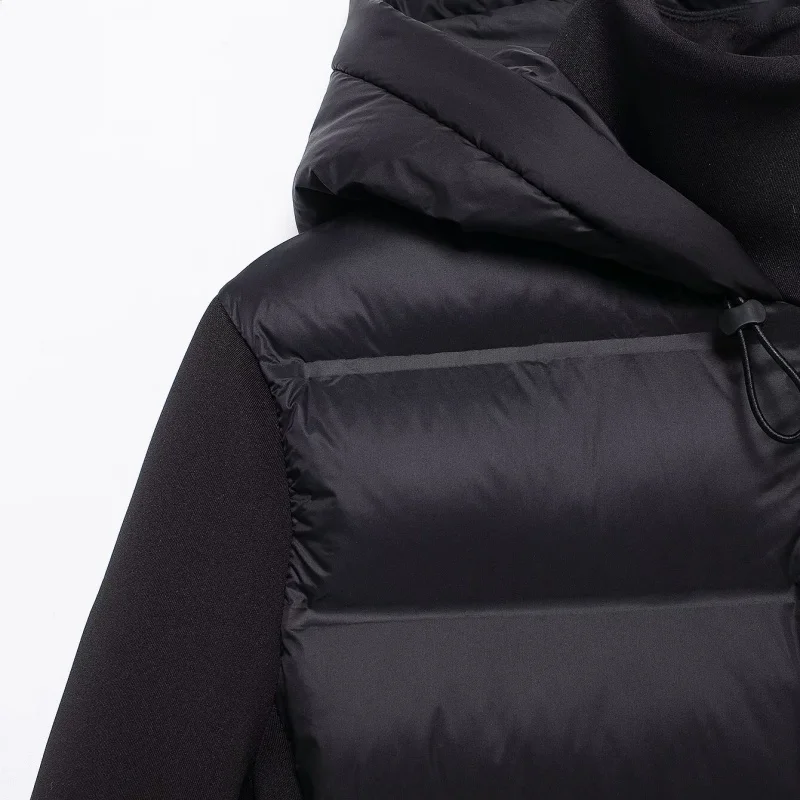 Women's Fall/Winter 2024 New Zipper Simple Panelled Sleeves Hooded Cotton Jacket Casual fashion jacket