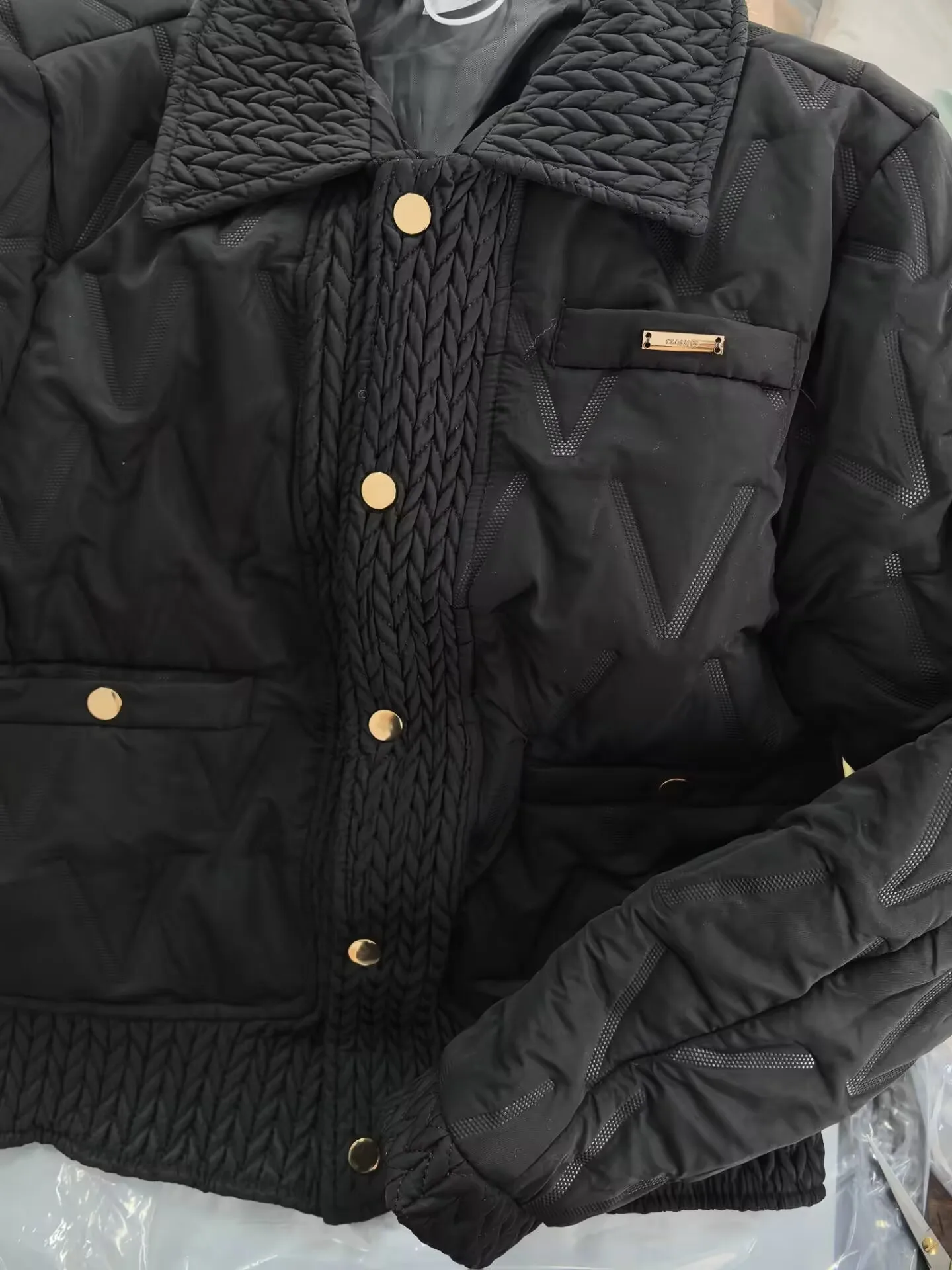 Women Cotton Padded Coats Autumn Winter Lightweight Fashion Turn-down Collar Quilted Jacket Outerwear Female Warm Overcoats