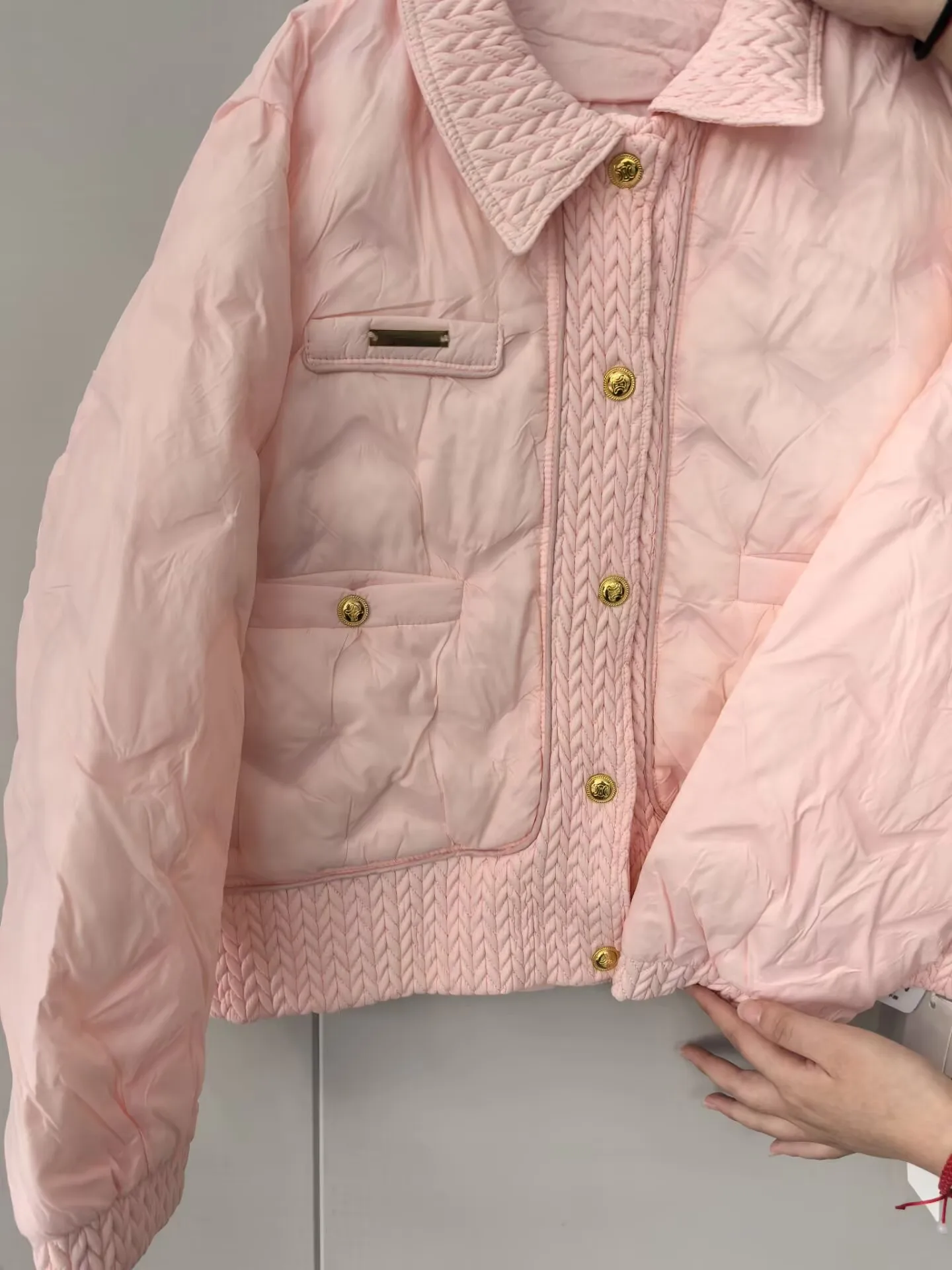 Women Cotton Padded Coats Autumn Winter Lightweight Fashion Turn-down Collar Quilted Jacket Outerwear Female Warm Overcoats
