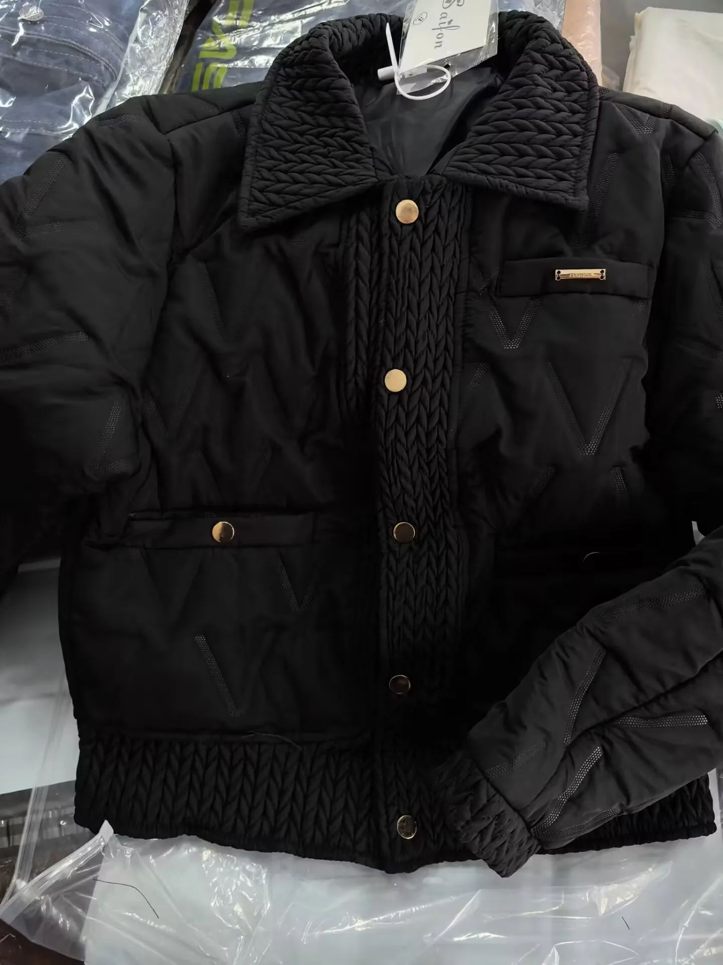 Women Cotton Padded Coats Autumn Winter Lightweight Fashion Turn-down Collar Quilted Jacket Outerwear Female Warm Overcoats