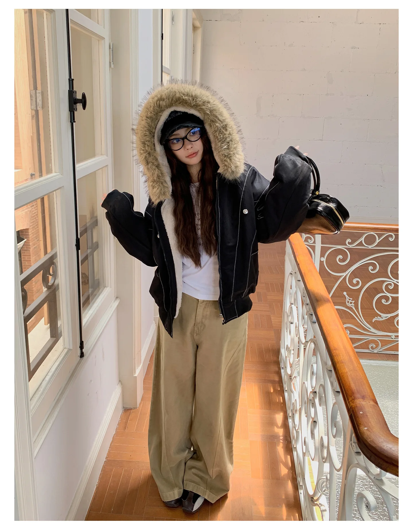 Fur Collar Hooded Parkas Y2k Harajuku Thicken Padded Jackets Casual Zipper Gothic Women&Men Winter Coats Streetwear кур