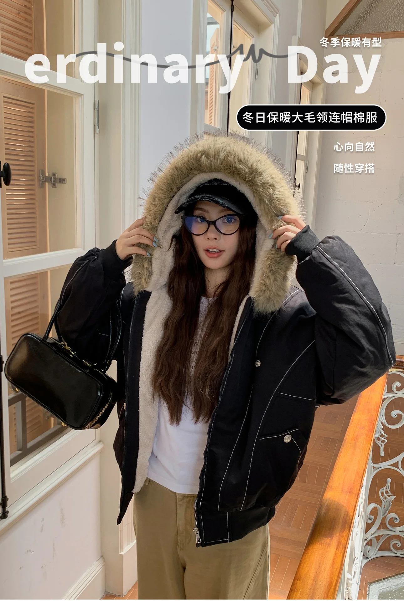 Fur Collar Hooded Parkas Y2k Harajuku Thicken Padded Jackets Casual Zipper Gothic Women&Men Winter Coats Streetwear кур