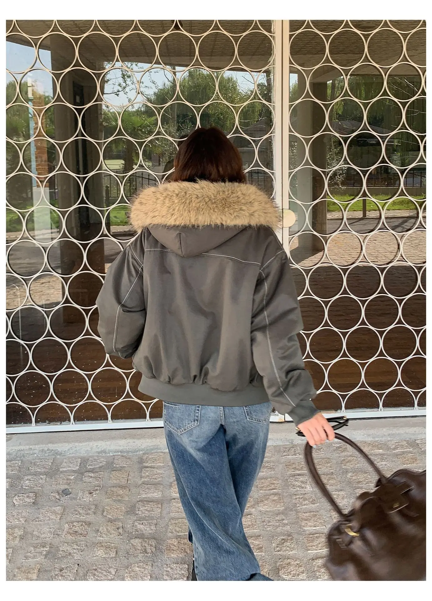 Fur Collar Hooded Parkas Y2k Harajuku Thicken Padded Jackets Casual Zipper Gothic Women&Men Winter Coats Streetwear кур