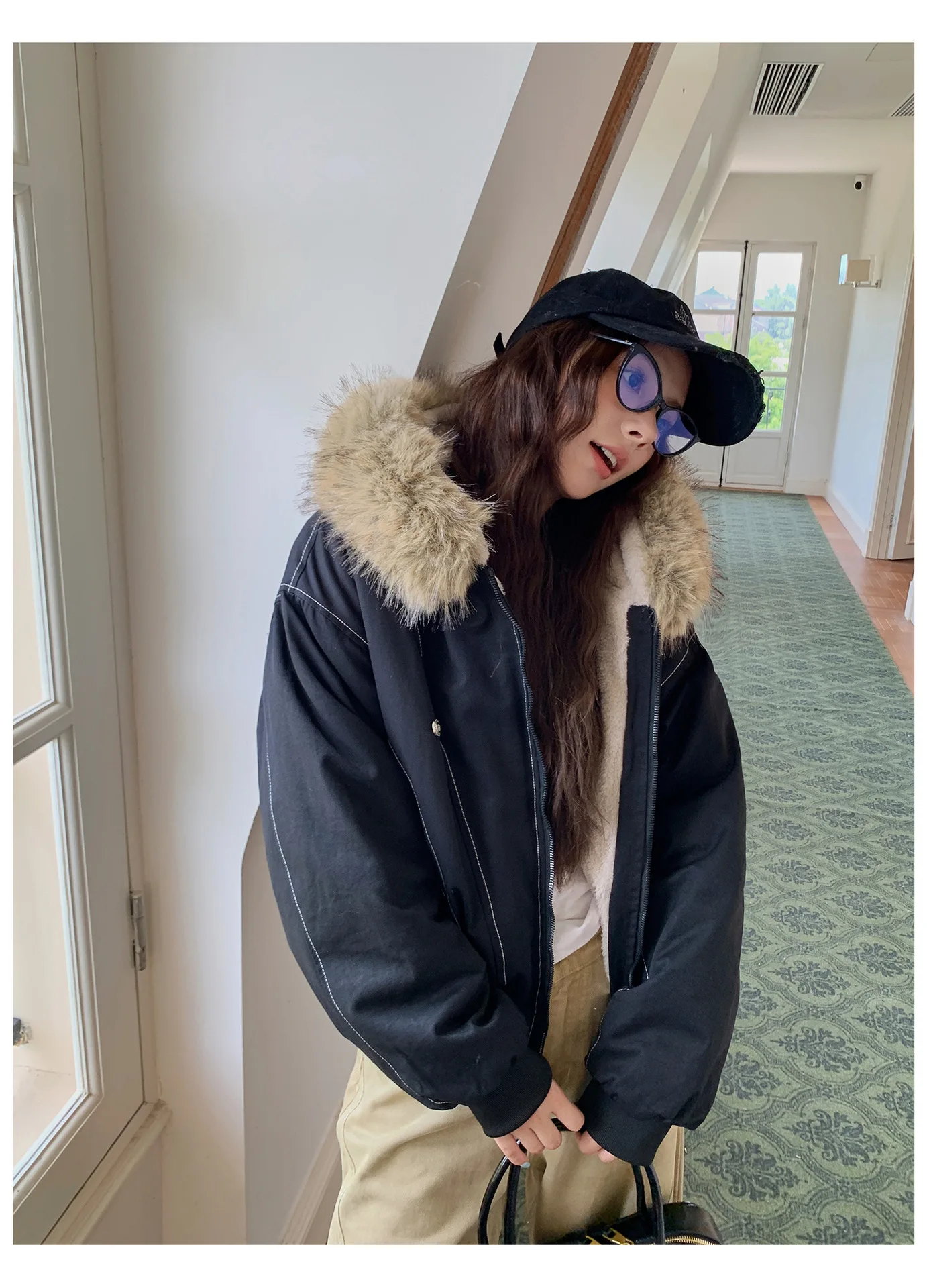 Fur Collar Hooded Parkas Y2k Harajuku Thicken Padded Jackets Casual Zipper Gothic Women&Men Winter Coats Streetwear кур