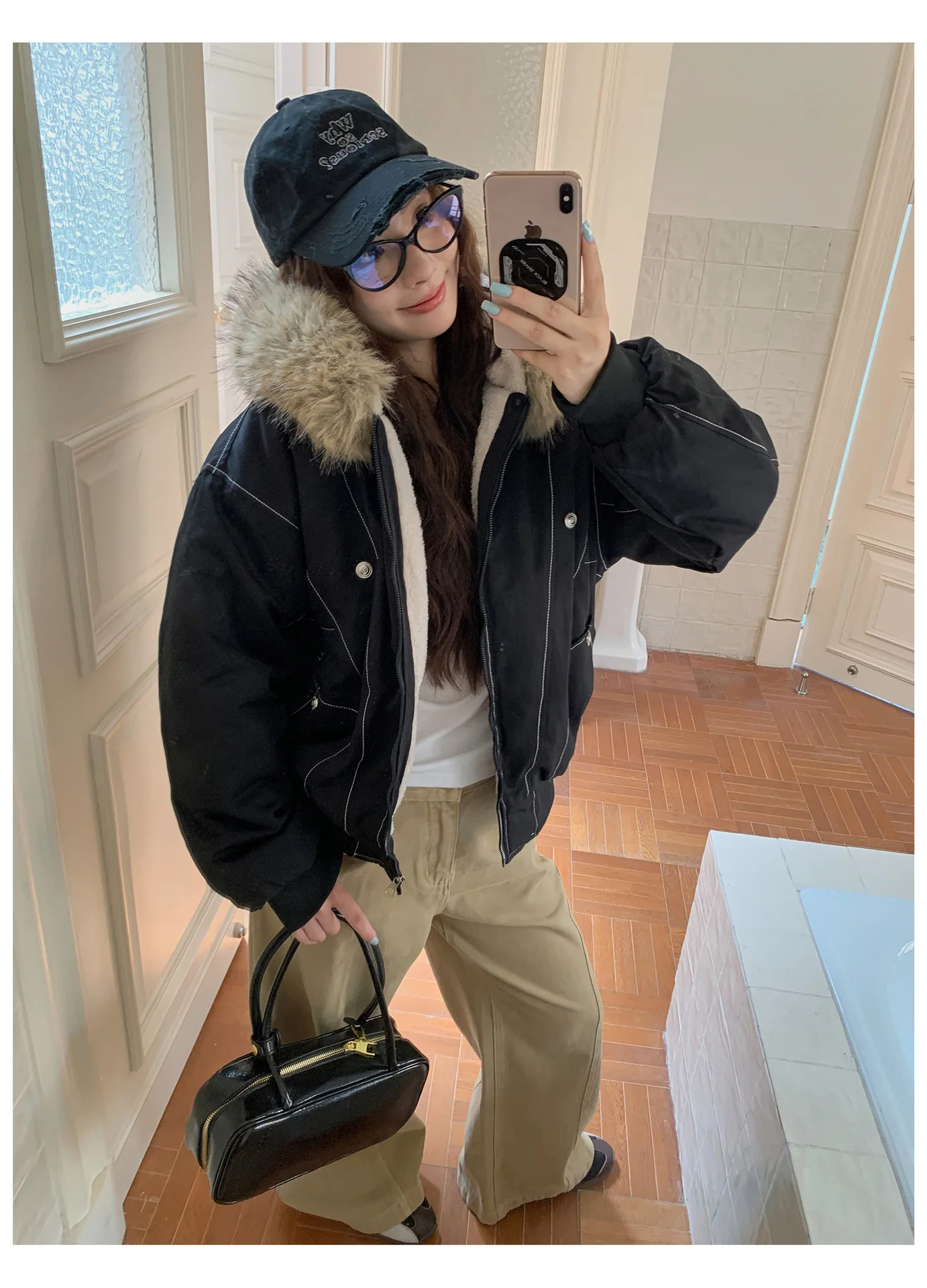 Fur Collar Hooded Parkas Y2k Harajuku Thicken Padded Jackets Casual Zipper Gothic Women&Men Winter Coats Streetwear кур