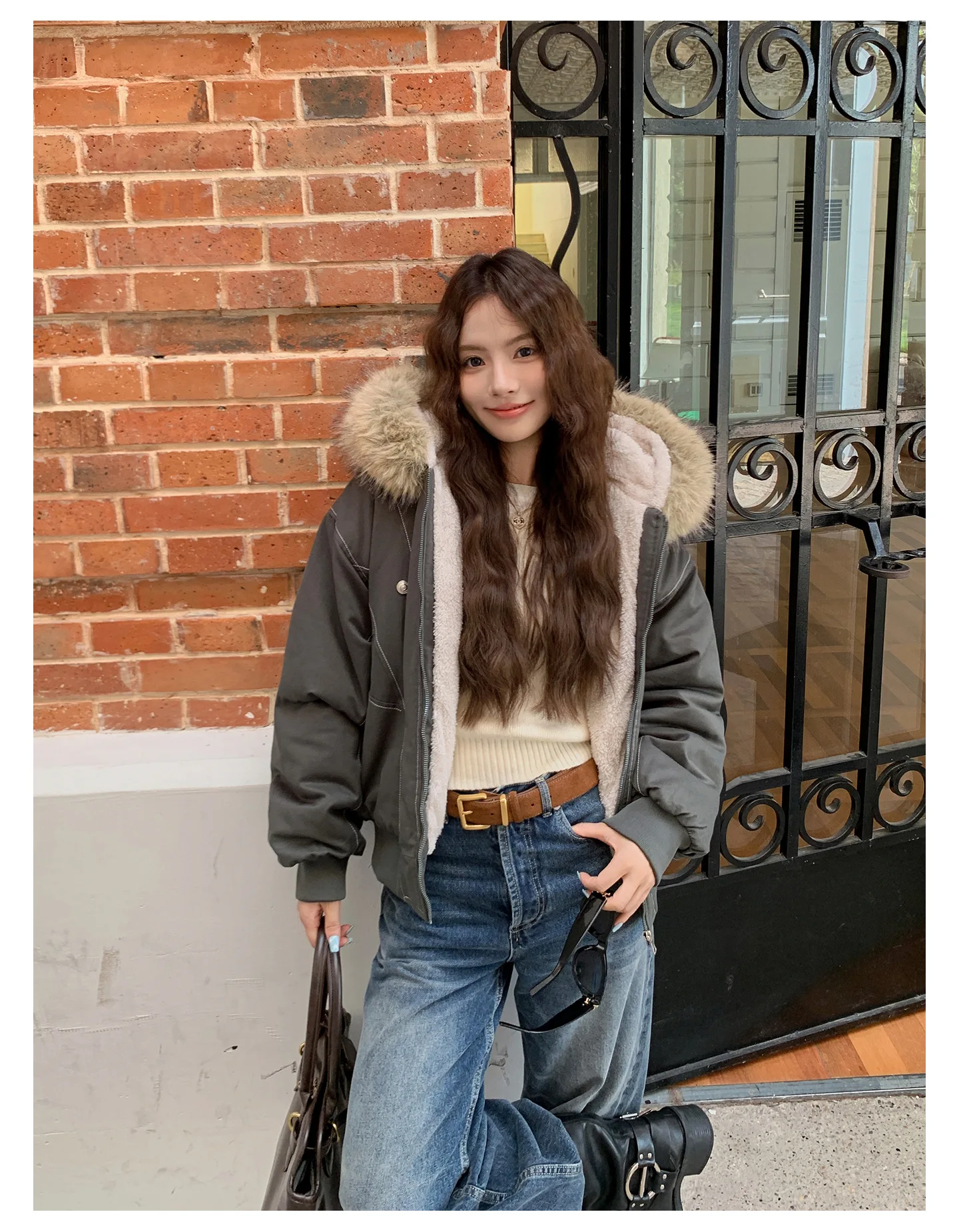 Fur Collar Hooded Parkas Y2k Harajuku Thicken Padded Jackets Casual Zipper Gothic Women&Men Winter Coats Streetwear кур