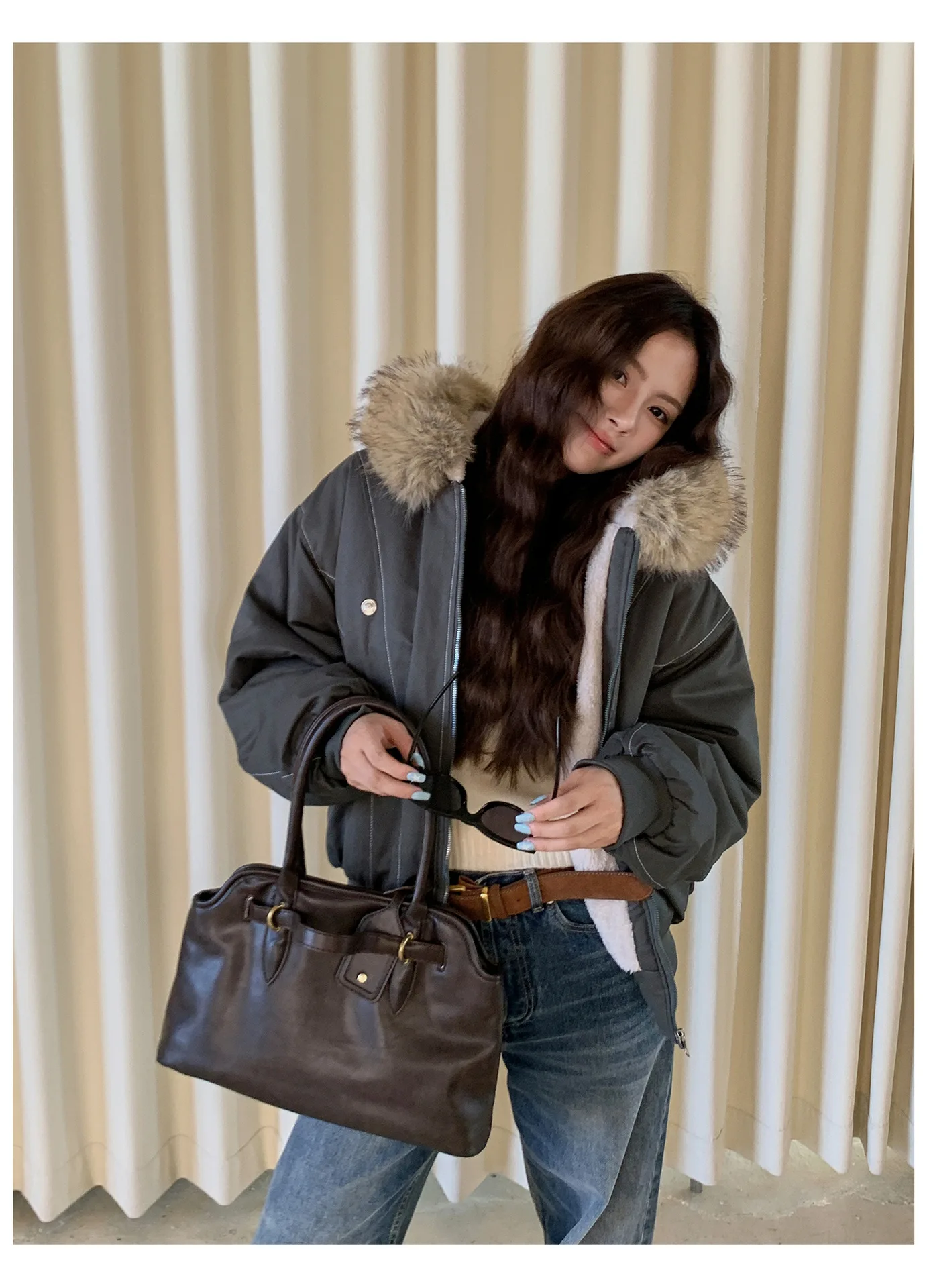 Fur Collar Hooded Parkas Y2k Harajuku Thicken Padded Jackets Casual Zipper Gothic Women&Men Winter Coats Streetwear кур