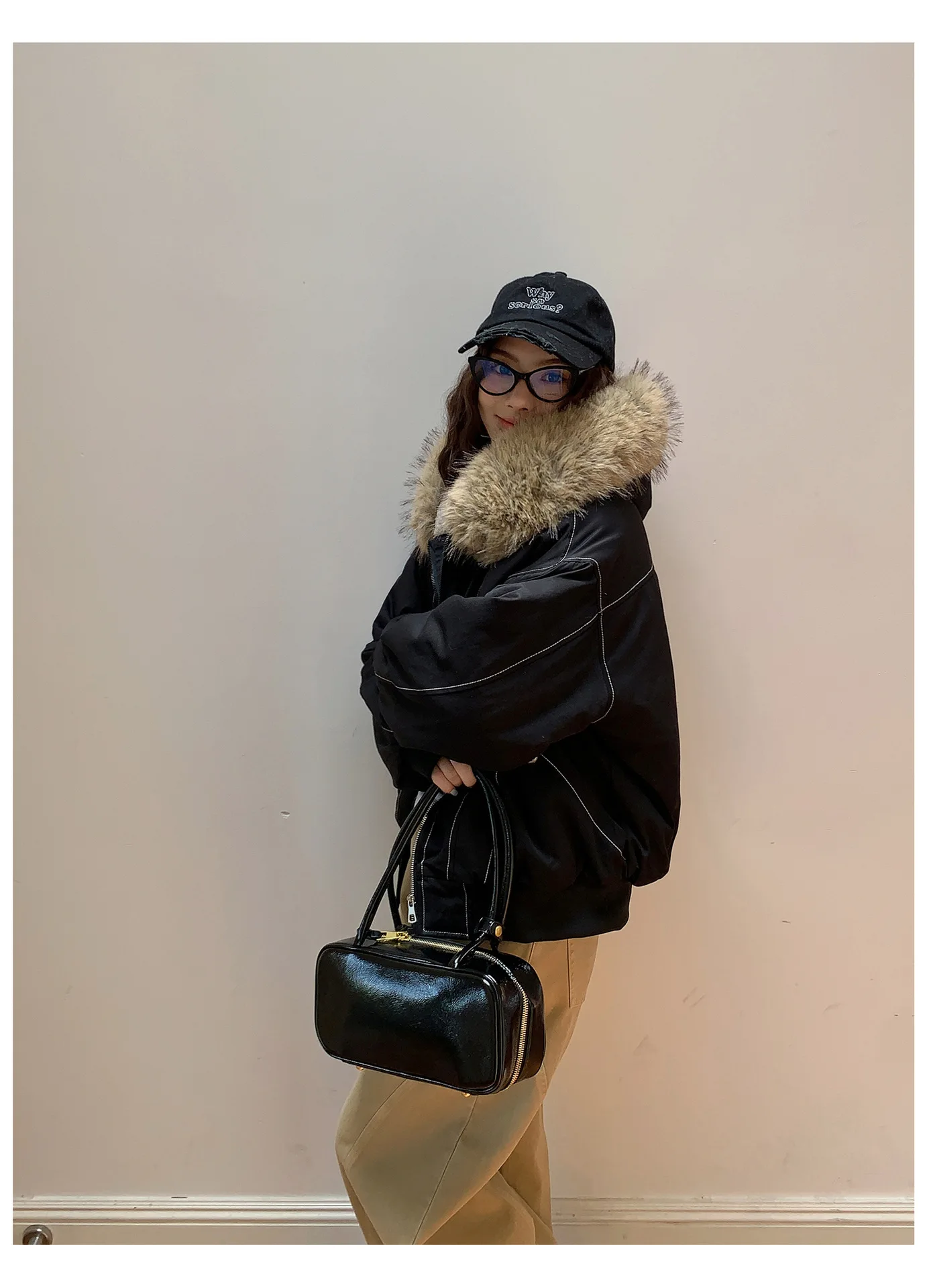 Fur Collar Hooded Parkas Y2k Harajuku Thicken Padded Jackets Casual Zipper Gothic Women&Men Winter Coats Streetwear кур