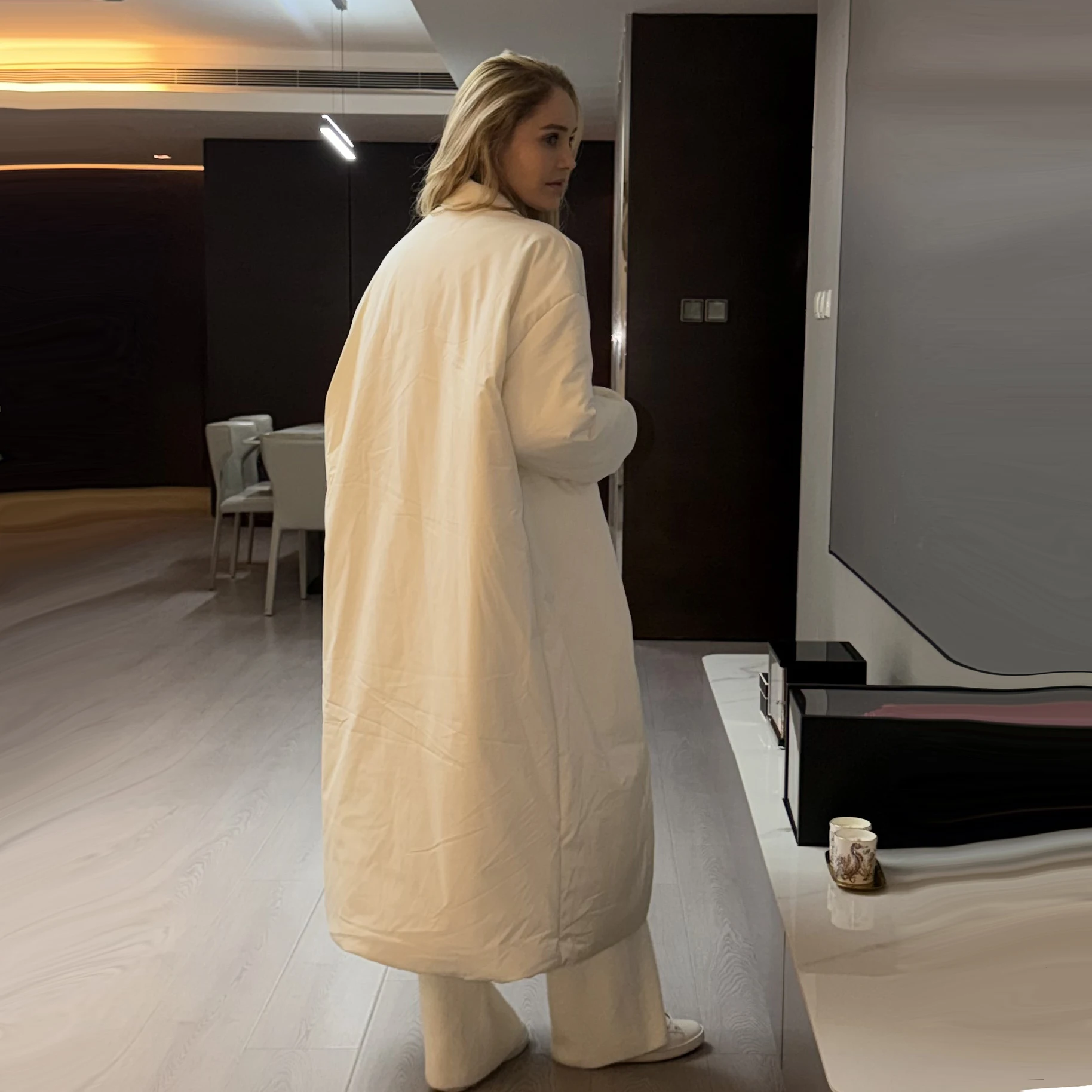 2025 Women Autumn Winter Kimono Long Parka Thick Warm padded long Coat for cold winter