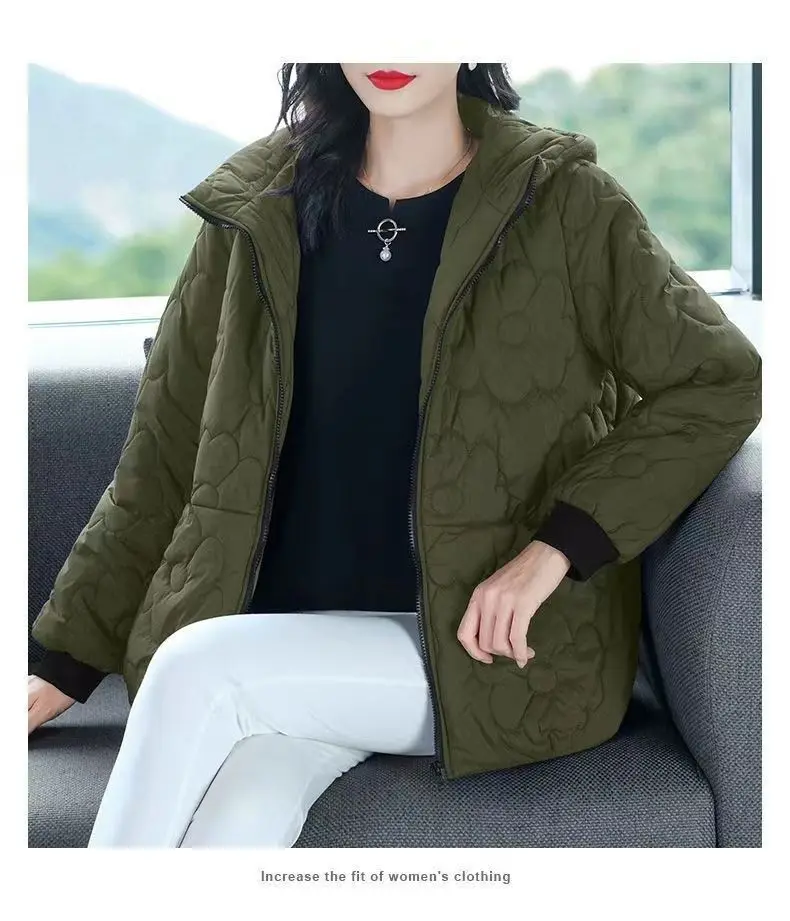 2026 Autumn Winter New Loose Cotton Jacket Women's Fashionable Casual Hooded Coat Female Thicken Warm Zipper Jackets Tops