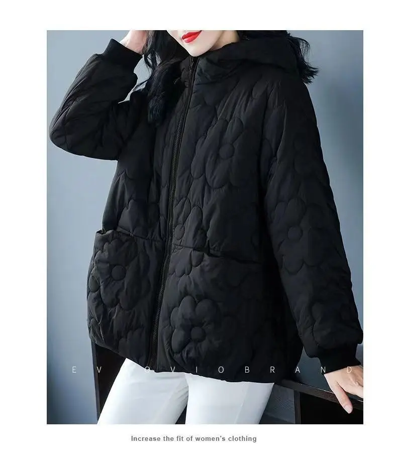2026 Autumn Winter New Loose Cotton Jacket Women's Fashionable Casual Hooded Coat Female Thicken Warm Zipper Jackets Tops