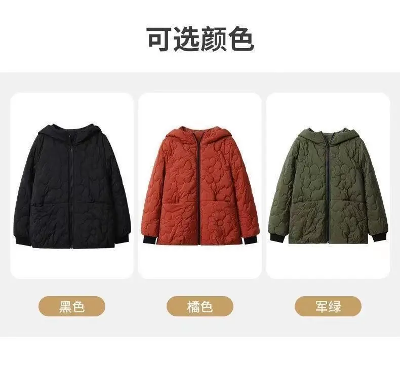 2026 Autumn Winter New Loose Cotton Jacket Women's Fashionable Casual Hooded Coat Female Thicken Warm Zipper Jackets Tops