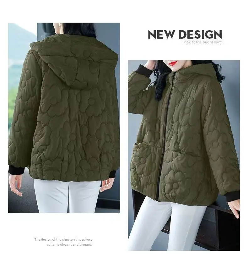 2026 Autumn Winter New Loose Cotton Jacket Women's Fashionable Casual Hooded Coat Female Thicken Warm Zipper Jackets Tops