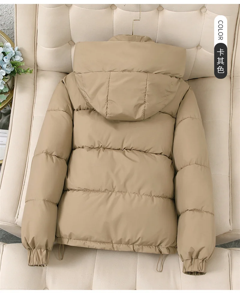 2025 New Fashion Short Casual Down Cotton Jacket Women Parkas Hooded Korean Style Winter Cotton Clothing Female Coat Outerwear