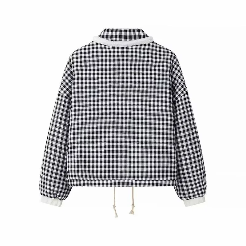 Women Lovely Loose Heart Patterned Parkas 2025 Winter New Long Sleeve Quilted Cotton Padded Jacket Coat Female Cute Outerwear