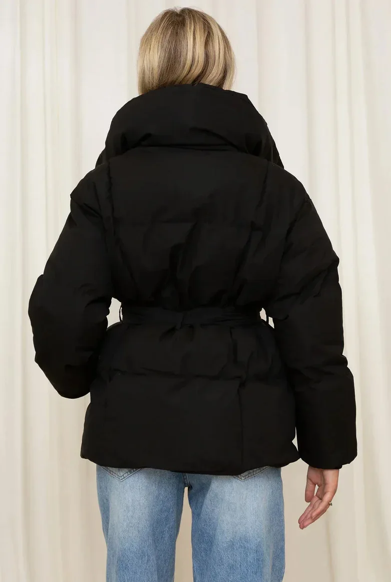 Autumn Winter Warm Cotton Jacket Women 2025 New Fashion Loose Casual Cotton Coat Stand-Up Collar Pure Colour Outerwear Female