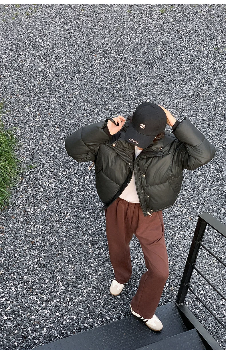 Winter Cropped Jacket Women Clothing Warm Short Puffer Jackets Lightweight Chic Stand Up Collar Student Cotton-padded Jacket New