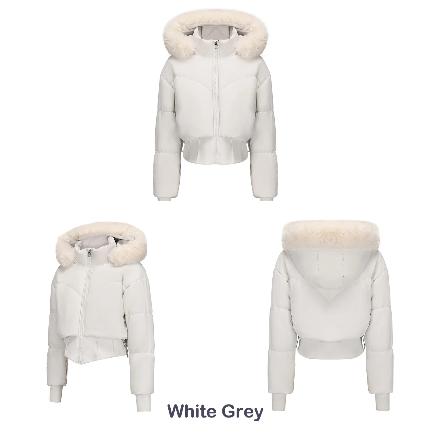 Parkas Women Short Coats Hooded Zipper Full Sleeve Thick Warm Y2k Streetwear Elegant Splice Work Coat Autumn Winter 2025
