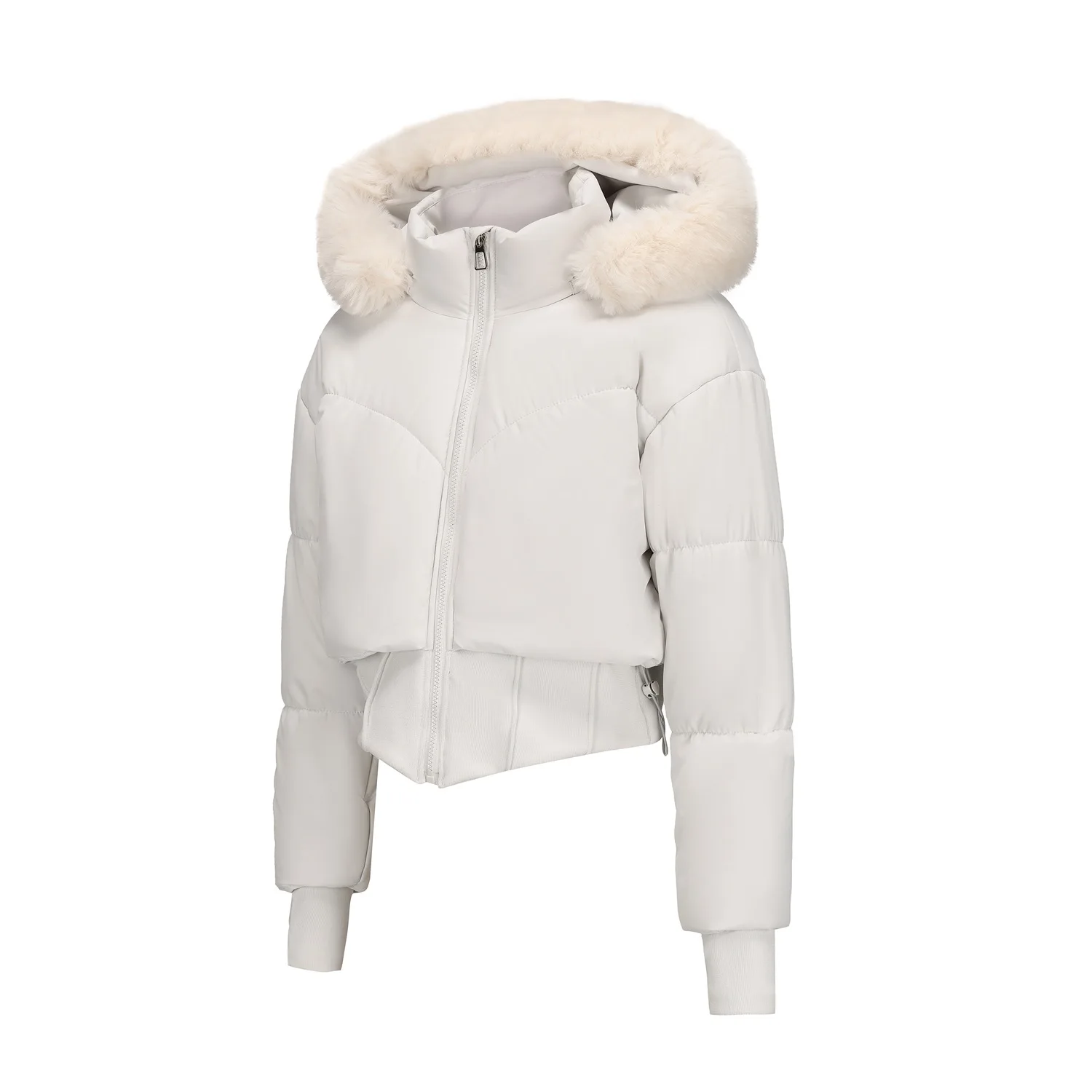 Parkas Women Short Coats Hooded Zipper Full Sleeve Thick Warm Y2k Streetwear Elegant Splice Work Coat Autumn Winter 2025